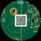 An electrostatic dissipative label applied to a circuitboard.